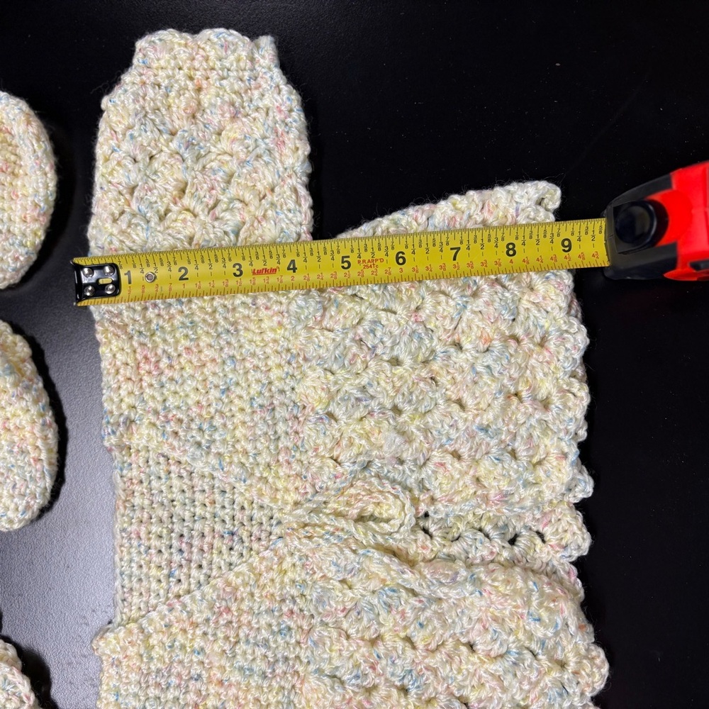 Handmade‎ Crochet Baby Set in Pastel - Picture 2 of 7